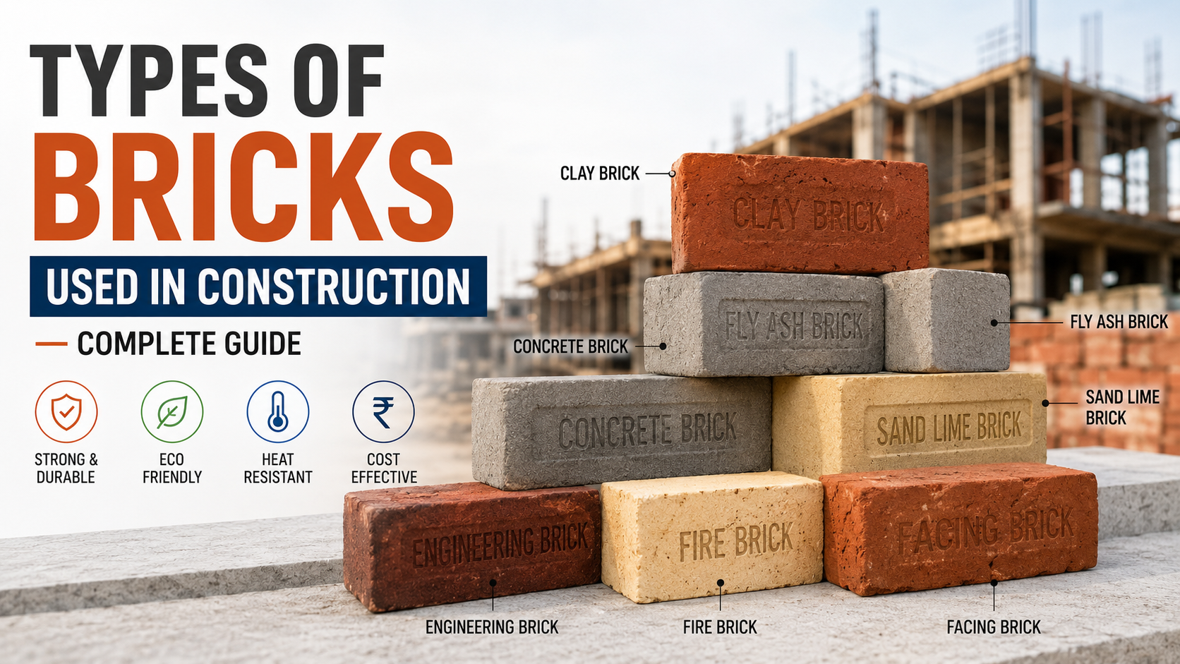 Types of Bricks Used in Construction